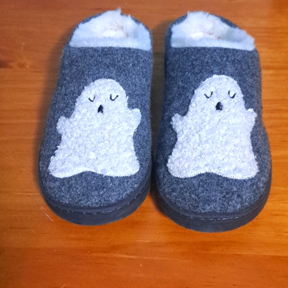 Kooba fleece lined slippers gray 5-6 sleepy ghost